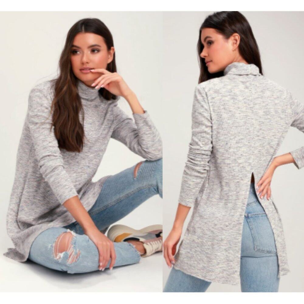 Free People Stonecold Turtleneck Tunic Top